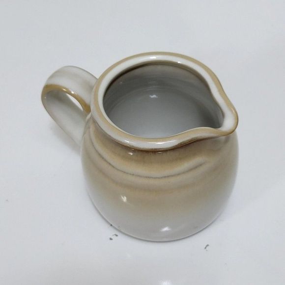 Vintage 70s 80s NORITAKE 14oz Creamer Fanfare Brown Swirl Earthenware - Picture 2 of 7